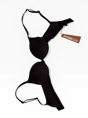 NWT SKIMS Ultimate Push Up Plunge Bra 30B Onyx